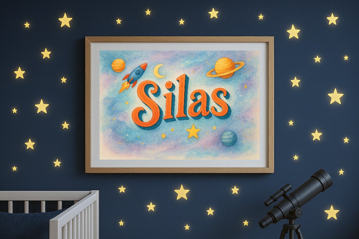 Silas Personalized Outer Space Art 338