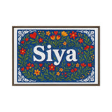 Siya Name Art - Floral Farmhouse personalized wall print for kids