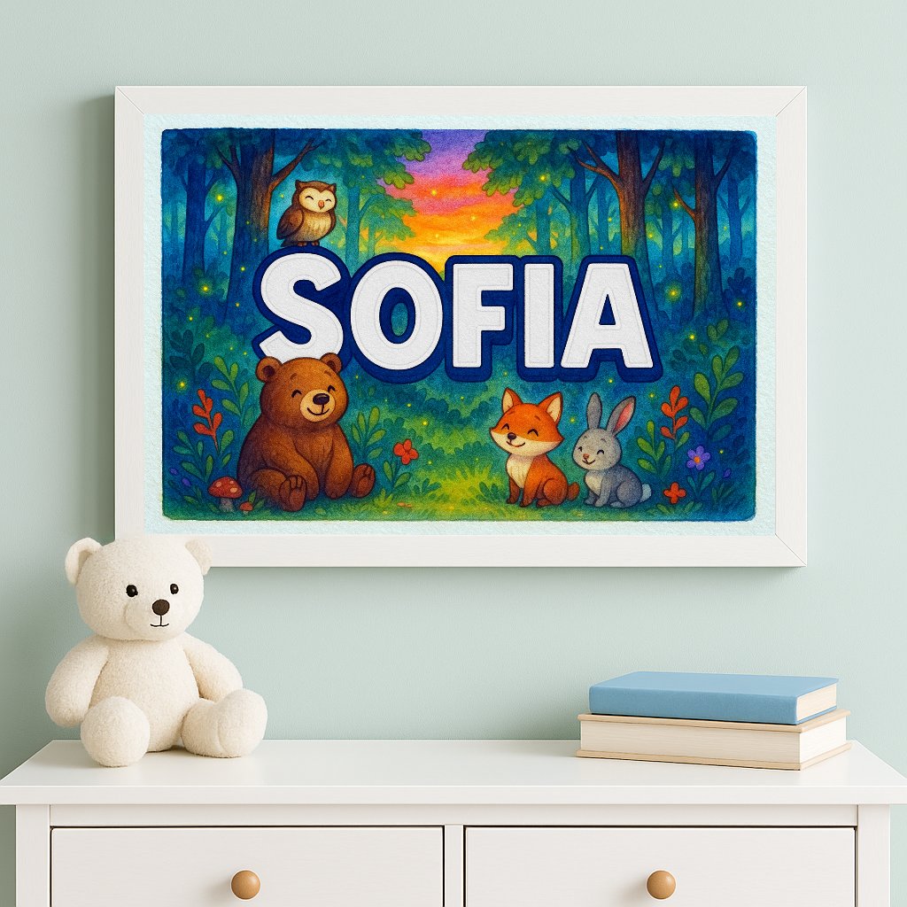 Personalized name art for Sofia
