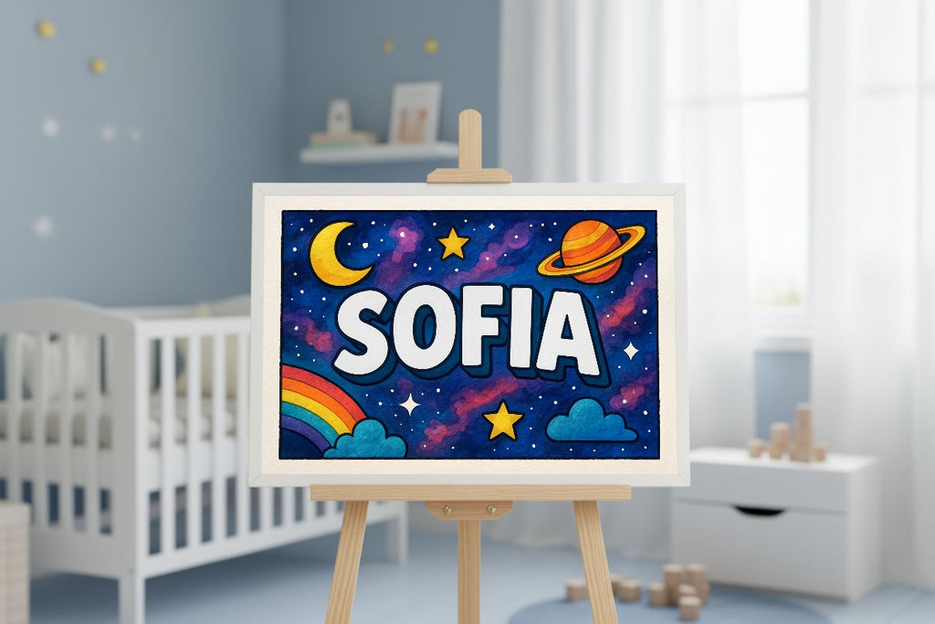 Personalized name art for Sofia