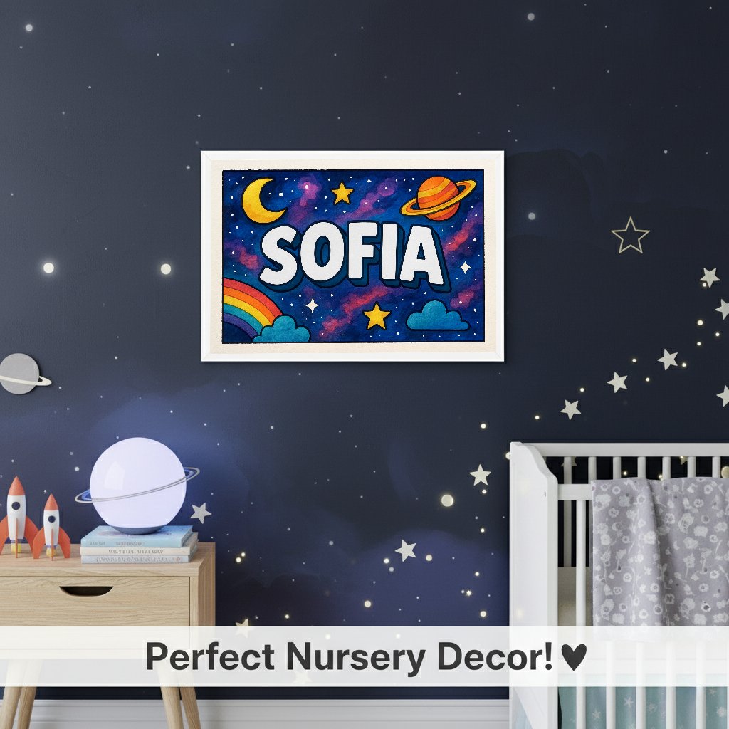 Personalized name art for Sofia