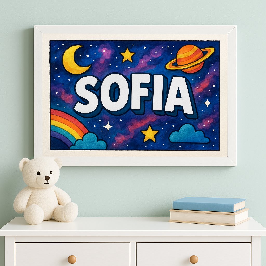 Personalized name art for Sofia