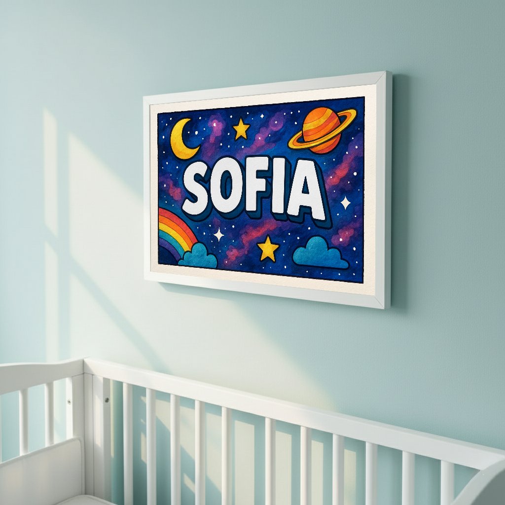 Personalized name art for Sofia