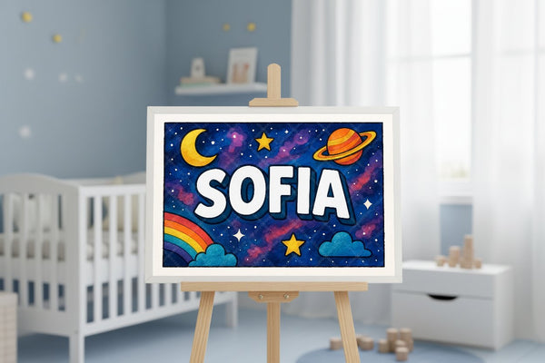 "Sofia" Amongst the Stars Personalized Space Artwork