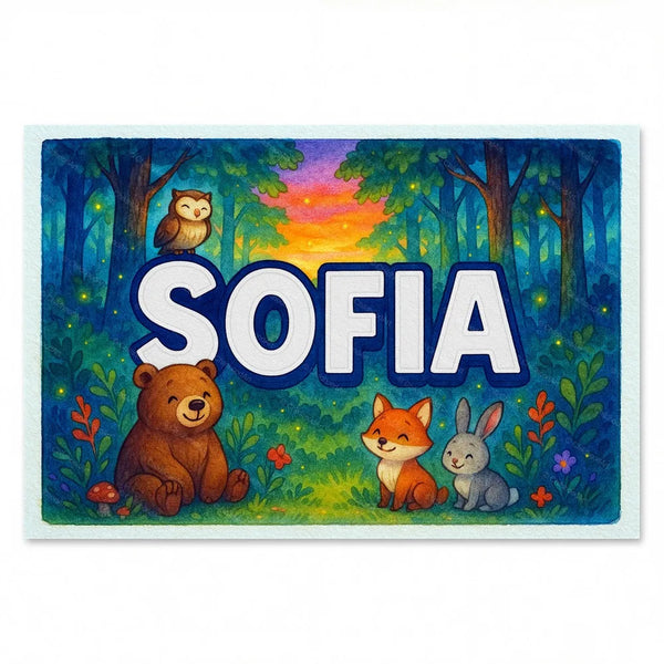 Sofia Personalized Forest Friends Art