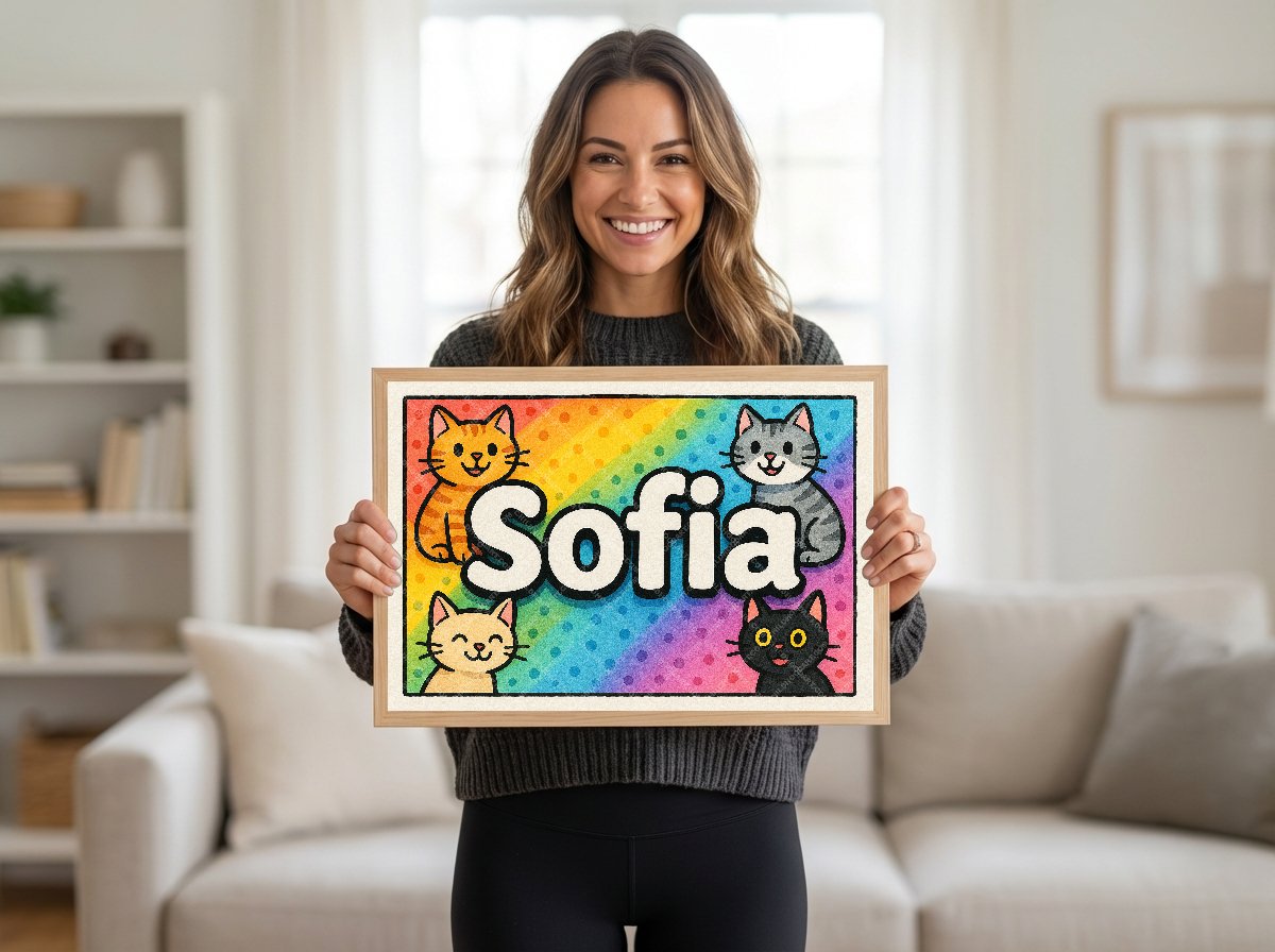 Personalized name art for Sofia