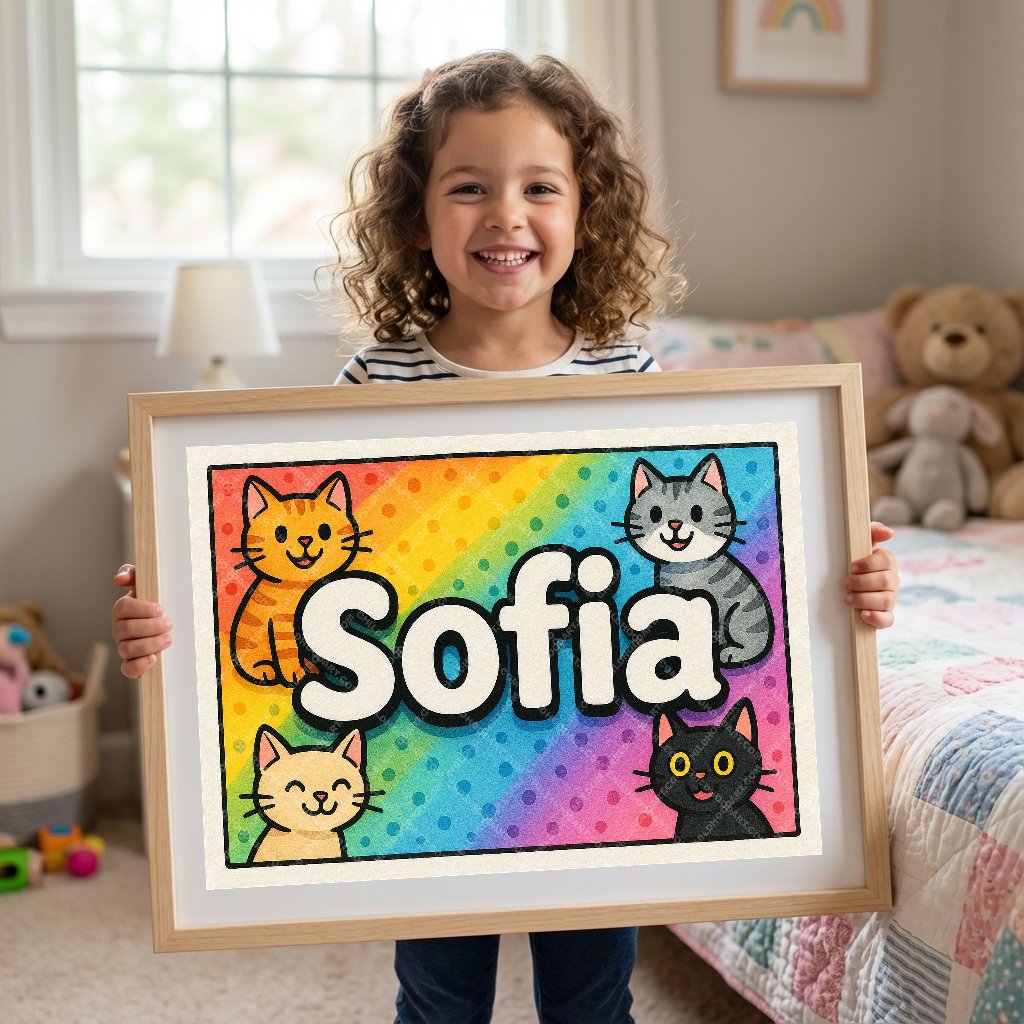 Personalized name art for Sofia