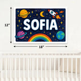 Sofia Name Art - Space Explorers personalized wall print for kids