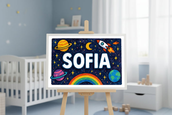 "Sofia" Amongst the Stars Personalized Space Artwork