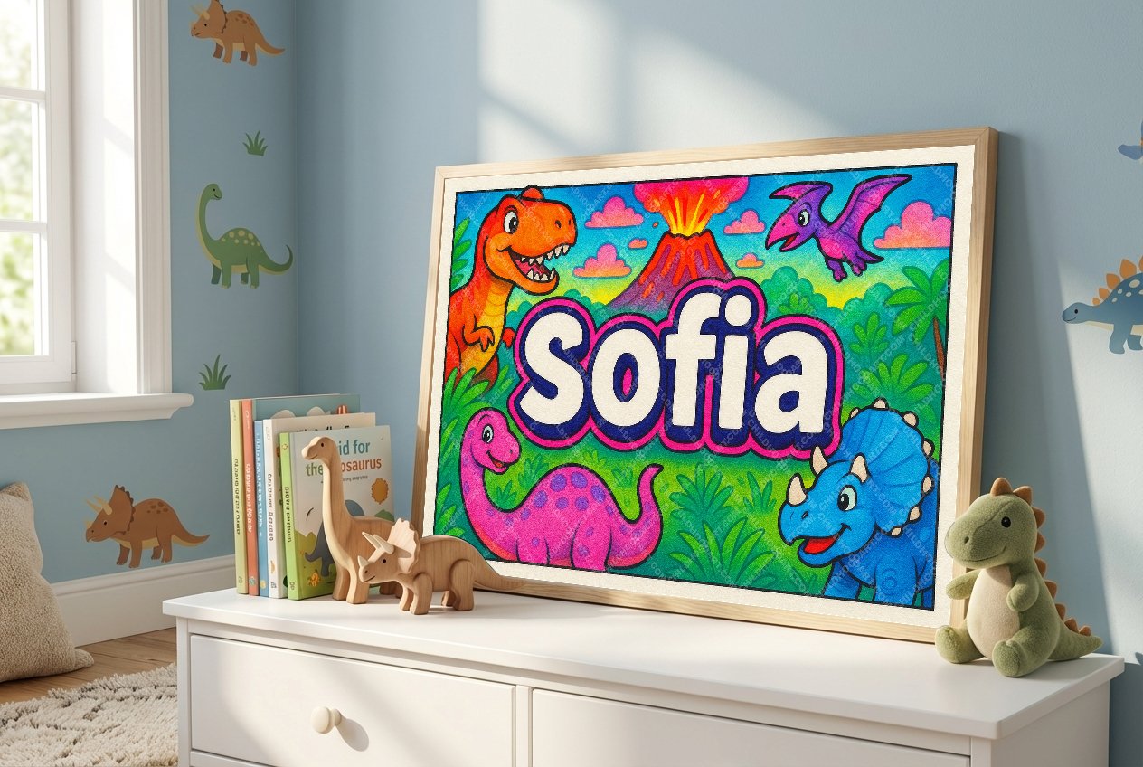Personalized name art for Sofia