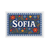 Sofia Name Art - Floral Farmhouse personalized wall print for kids