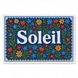 Soleil Name Art - Floral Farmhouse personalized wall print for kids