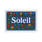 Soleil Name Art - Floral Farmhouse personalized wall print for kids