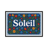 Soleil Name Art - Floral Farmhouse personalized wall print for kids