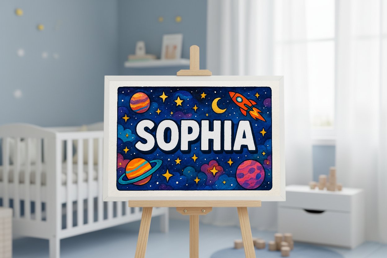 Personalized name art for Sophia