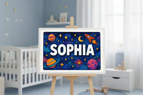 "Sophia" Amongst the Stars Personalized Space Artwork