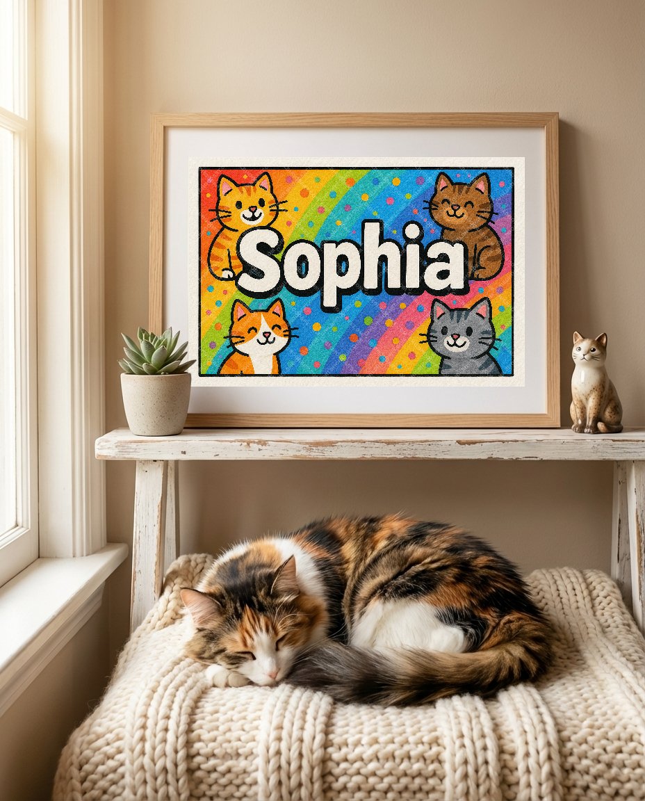 Personalized name art for Sophia