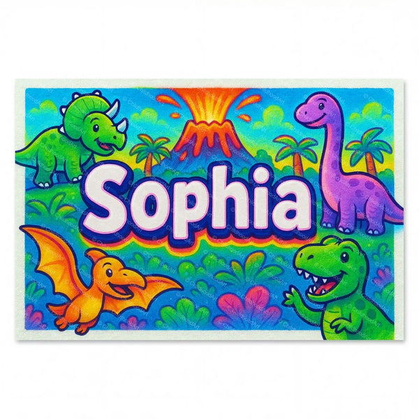 Sophia Personalized Name Art - Dinosaur Adventure