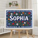 Calm personalized name art for Sophia