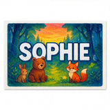 Calm personalized woodland name art for Sophie