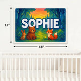 Calm personalized woodland name art for Sophie