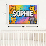 Playful personalized cat name art for Sophie