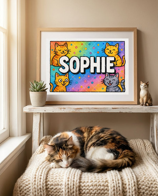 Sophie Colorful Cats Art
