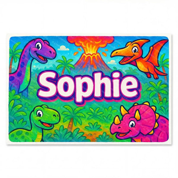 Sophie Personalized Dinosaur Art