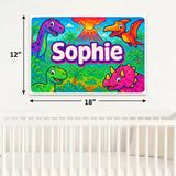 Adventurous personalized dinosaur name art for Sophie