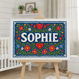 Calm personalized name art for Sophie