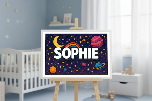 "Sophie" Amongst the Stars Personalized Space Artwork