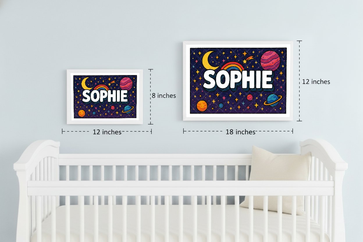 Personalized space name art for Sophie