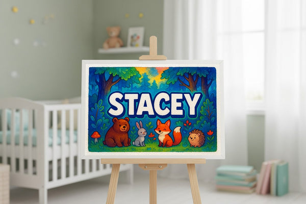 Stacey’s Personalized Forest Friends Art