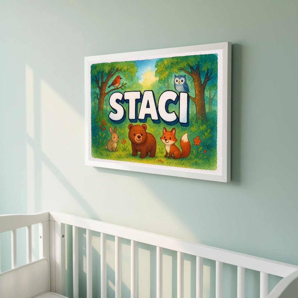 Personalized name art for Staci