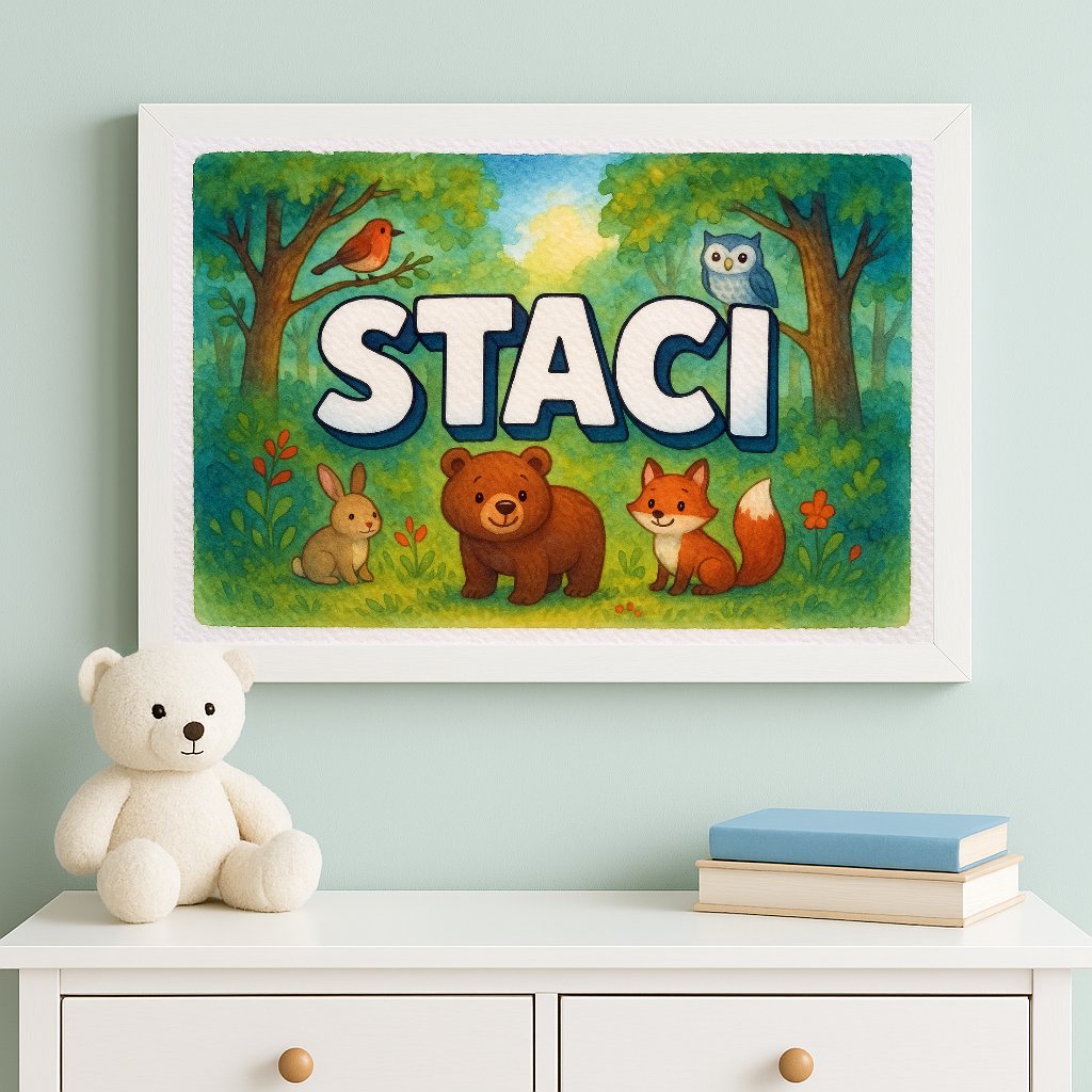 Personalized name art for Staci