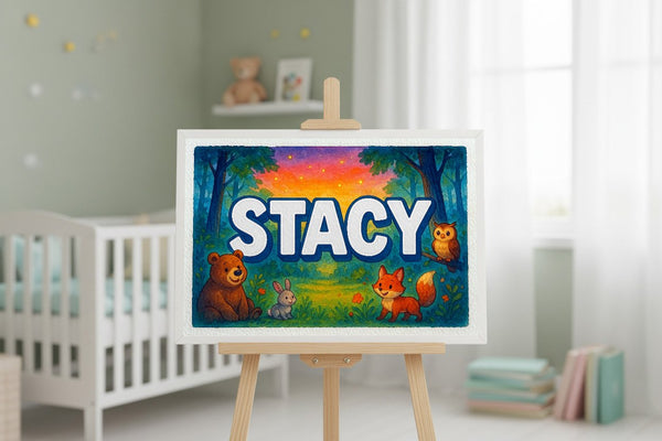 Stacy’s Personalized Forest Friends Art