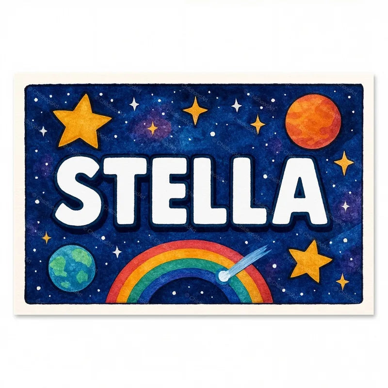 Stella Personalized Space Explorer Name Art