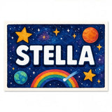 Adventurous personalized space name art for Stella