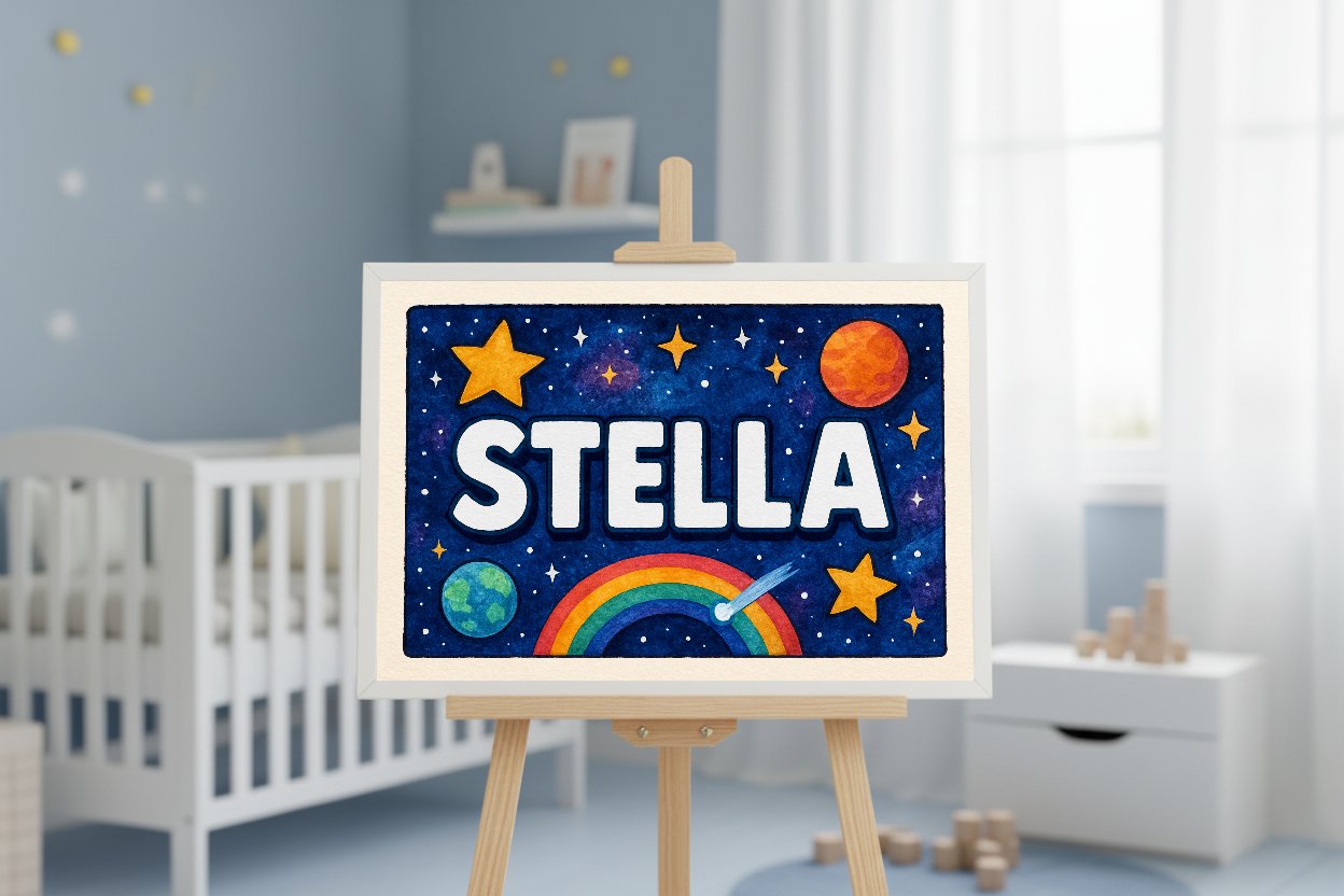 Personalized name art for Stella