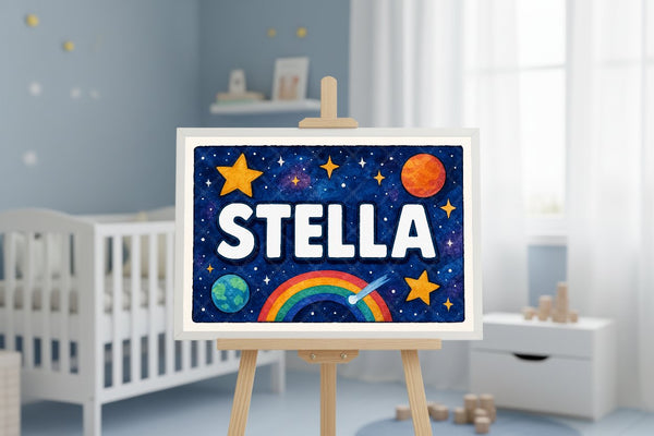 "Stella" Amongst the Stars Personalized Space Artwork