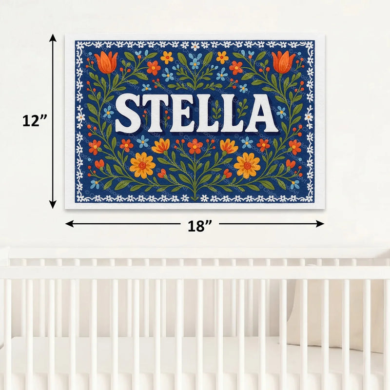 Calm personalized name art for Stella
