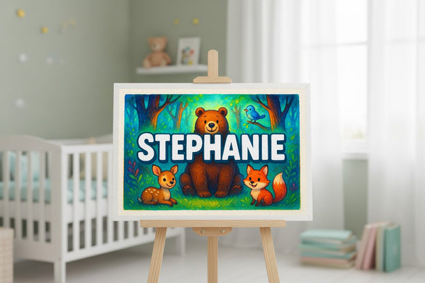 Stephanie’s Personalized Forest Friends Art