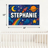 Adventurous personalized space name art for Stephanie