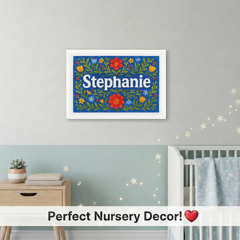 Calm personalized name art for Stephanie