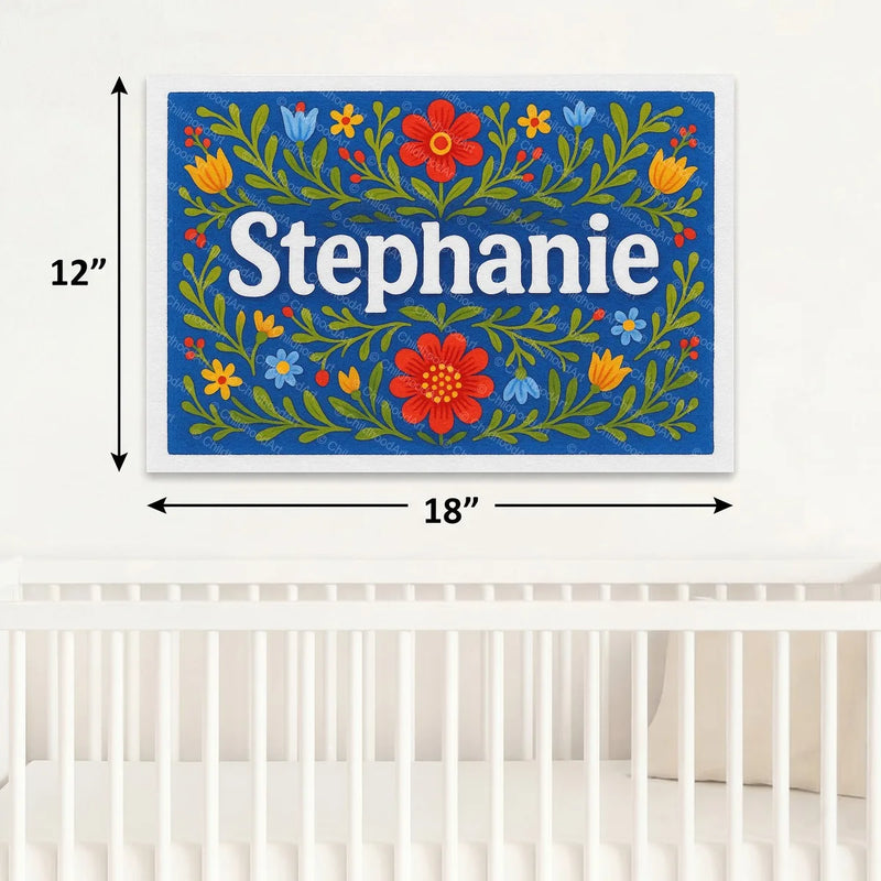 Calm personalized name art for Stephanie
