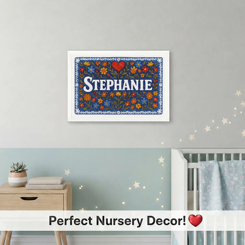 Calm personalized name art for Stephanie