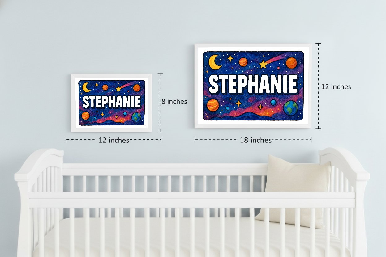 Personalized space name art for Stephanie