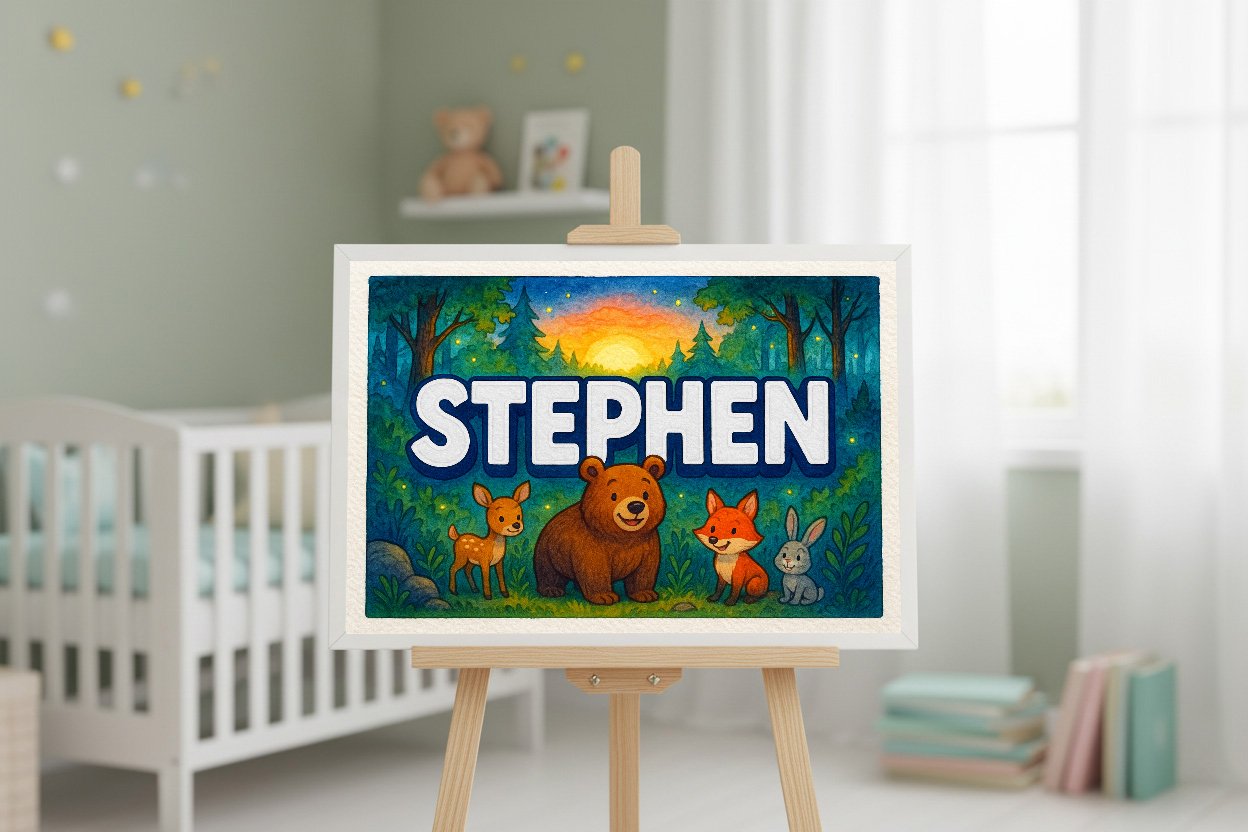 Personalized name art for Stephen