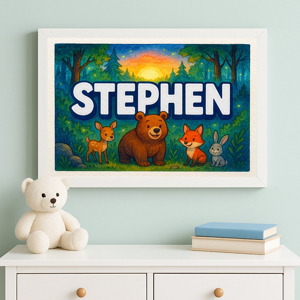Personalized name art for Stephen