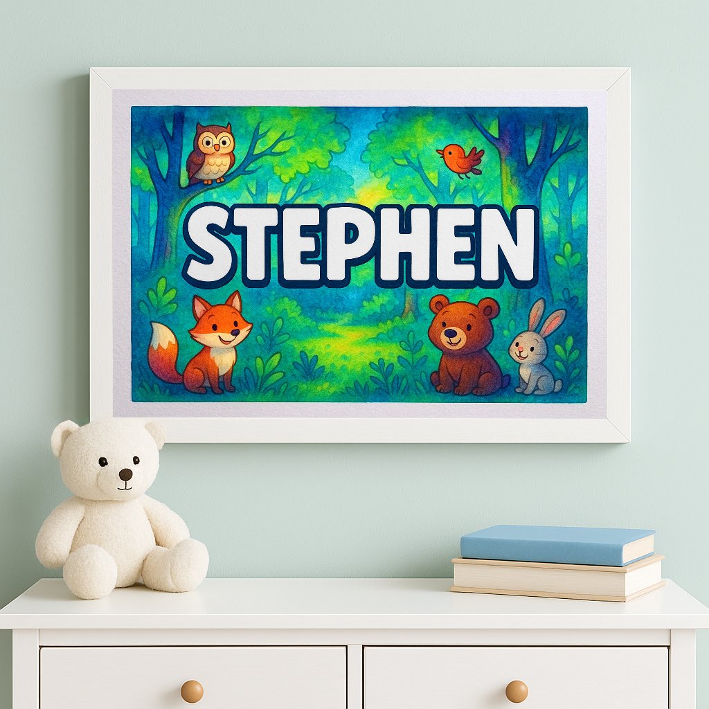 Personalized name art for Stephen
